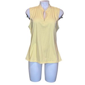 Women's bad Birdie golf Top Size L Yellow Sleeveless